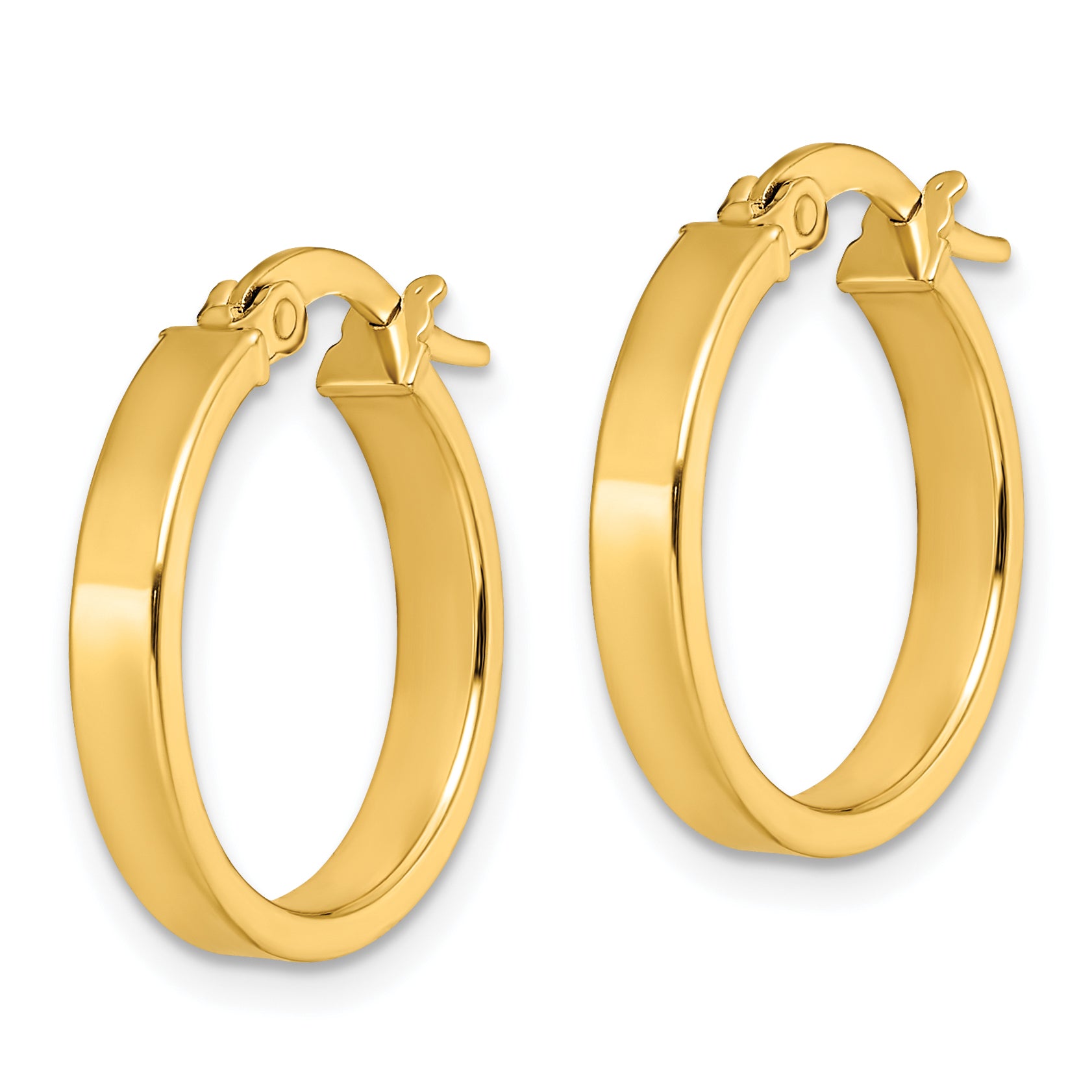 14K Polished Earrings Secondary image