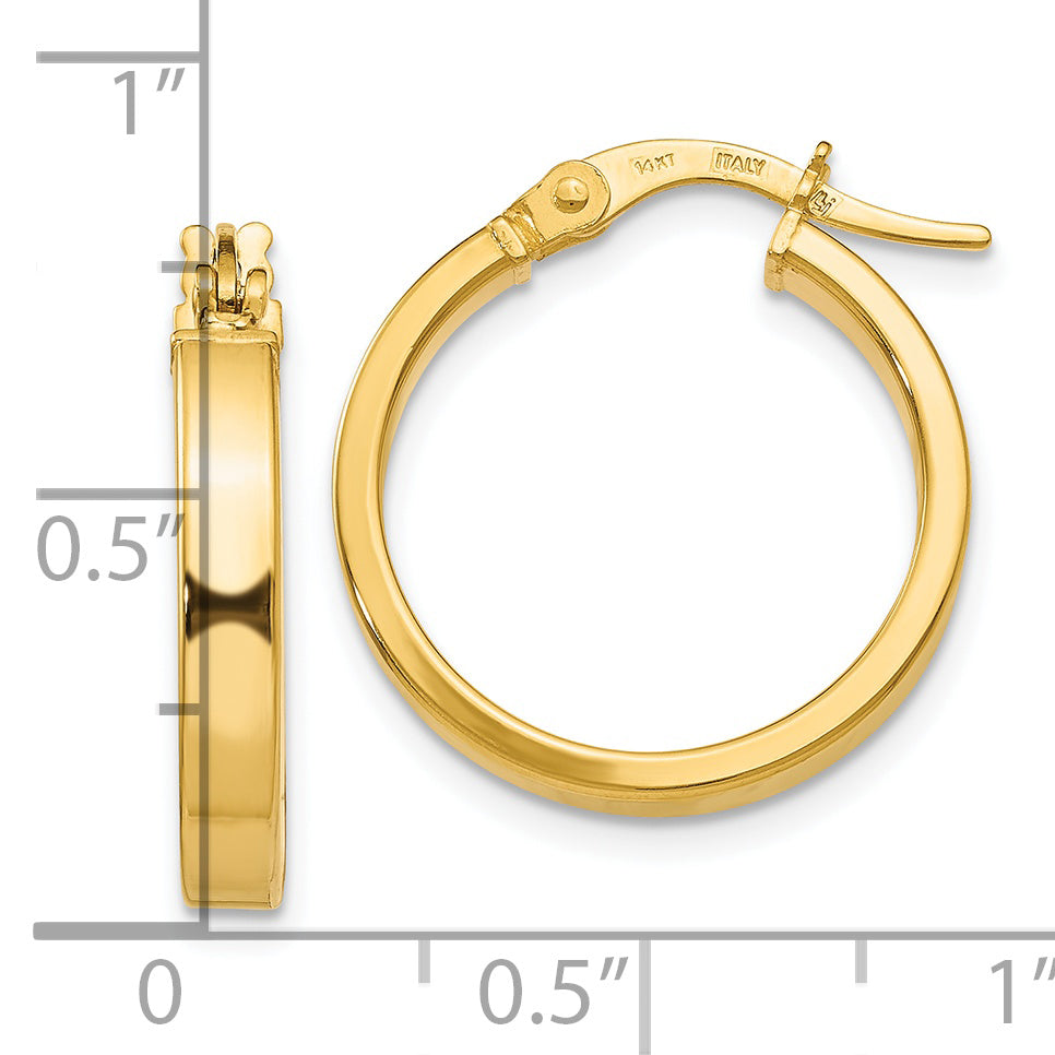 14K Polished Earrings