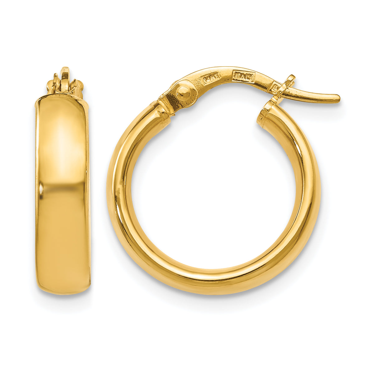 14K Polished Earrings Main image