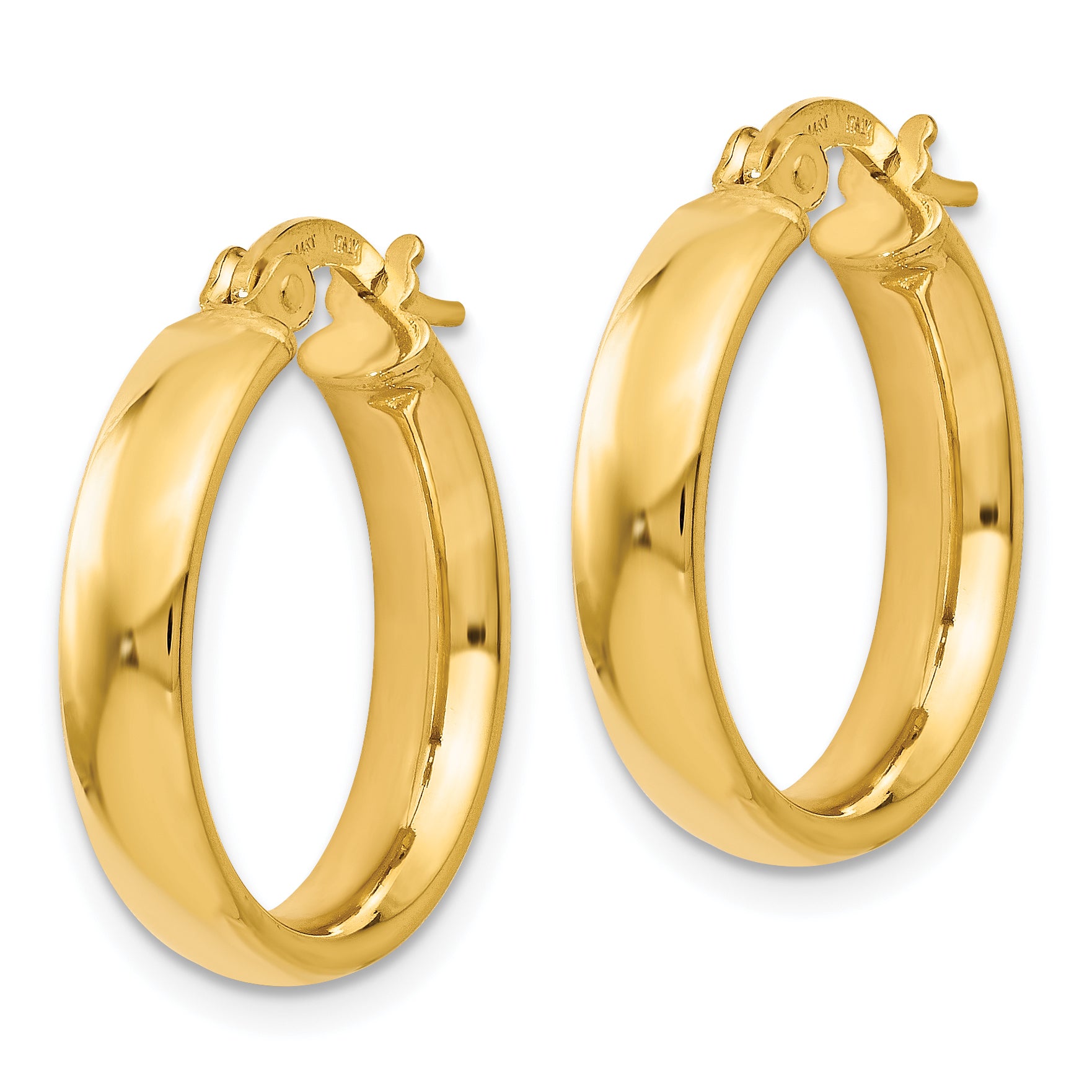 14K Polished Earrings Secondary image