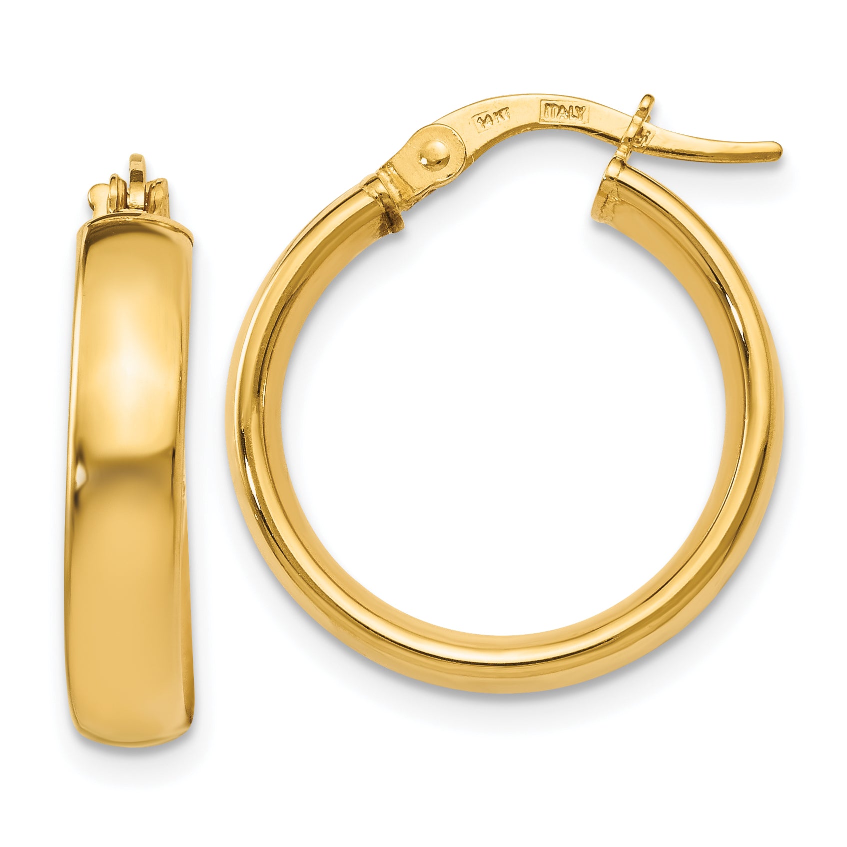 14K Polished Earrings Main image