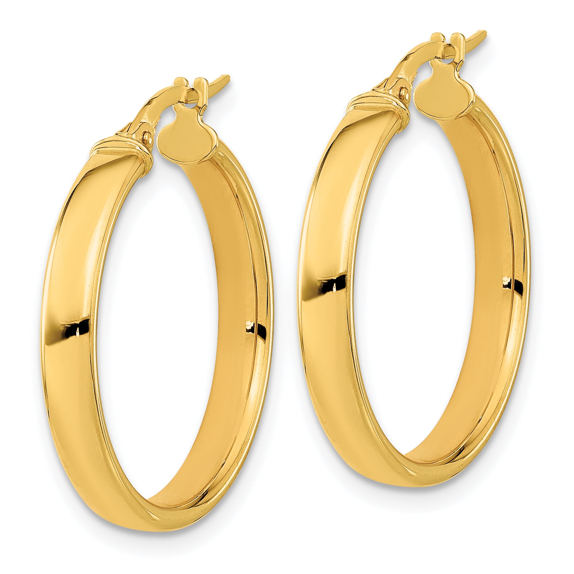 14K Polished Earrings Secondary image