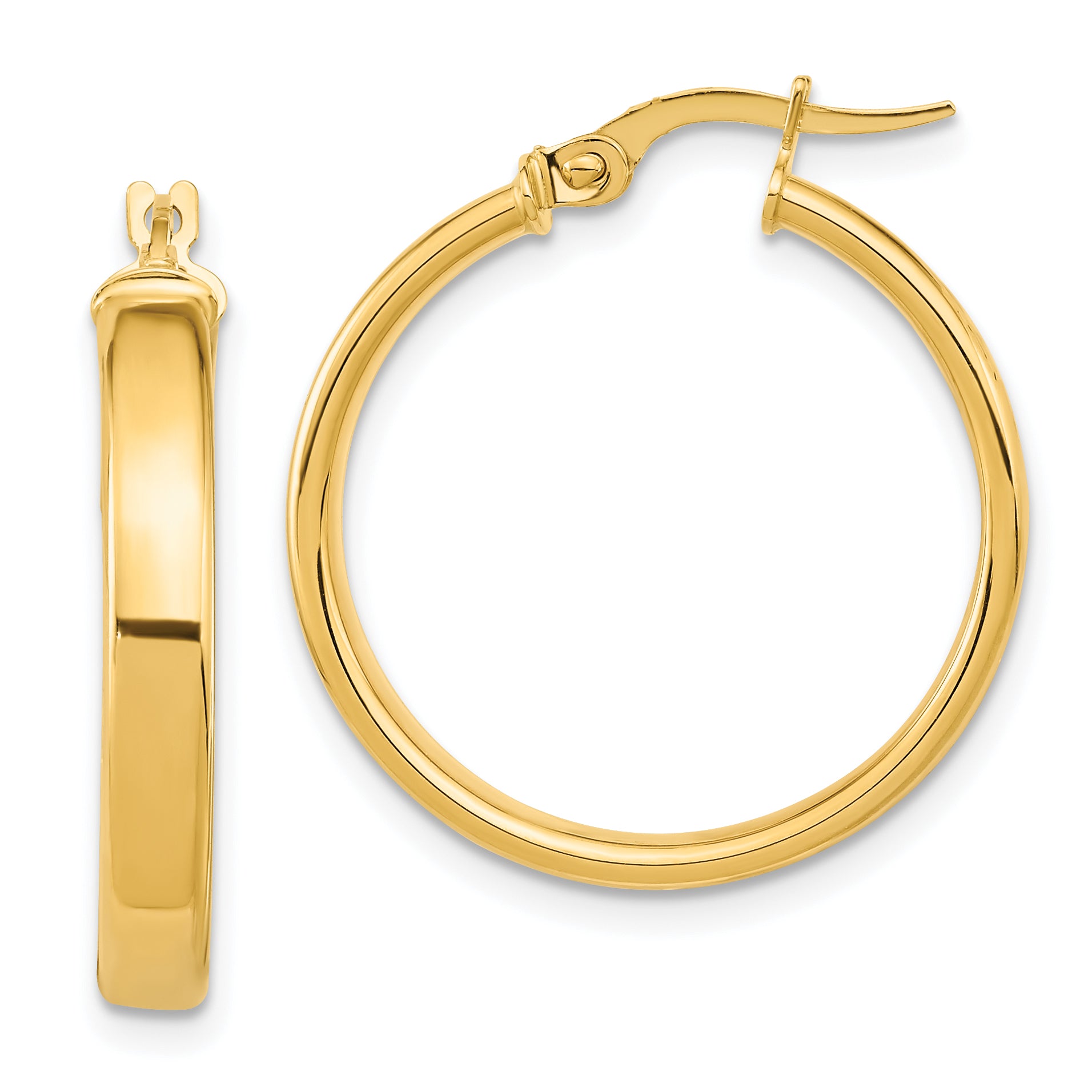 14K Polished Earrings
