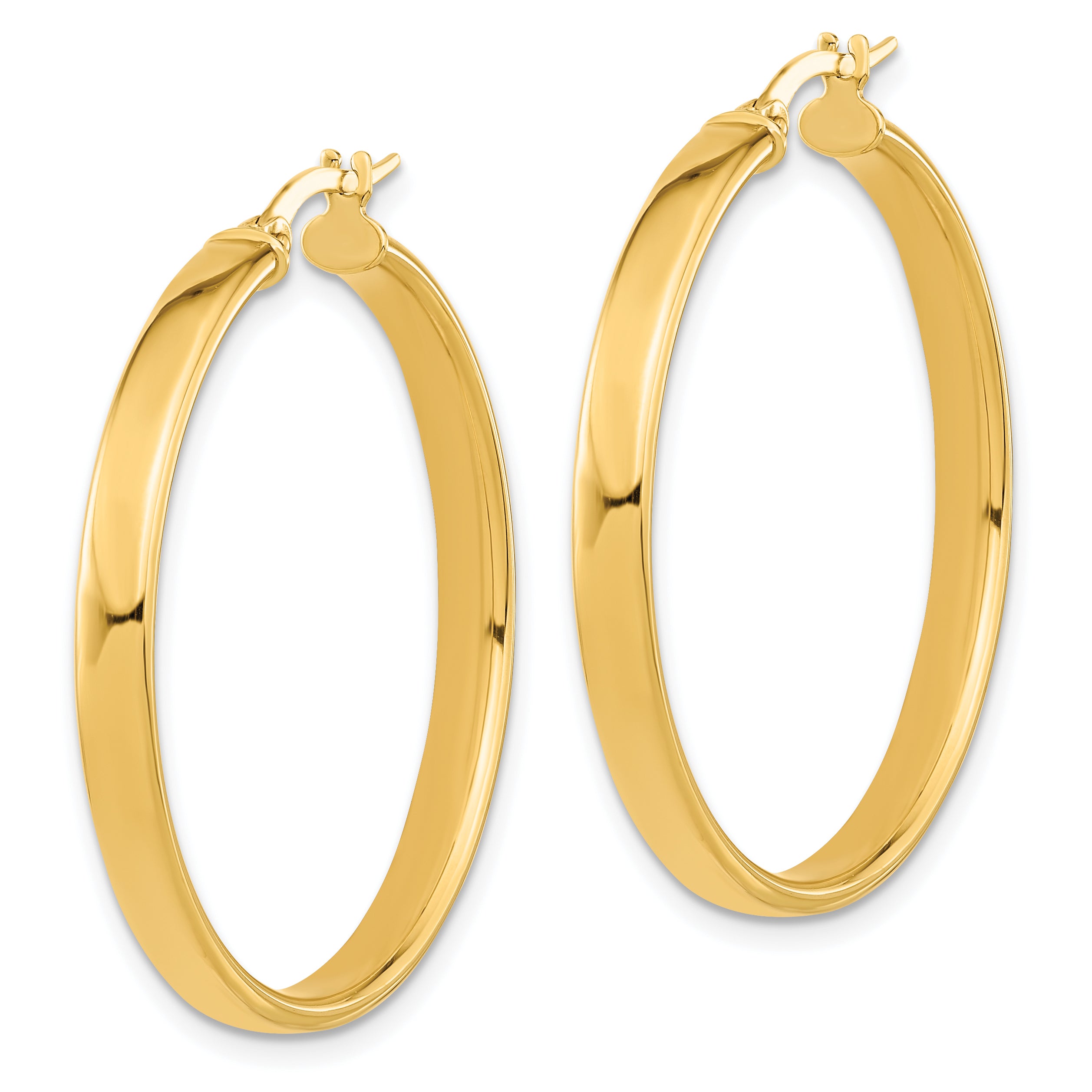 14K Polished Earrings Secondary image