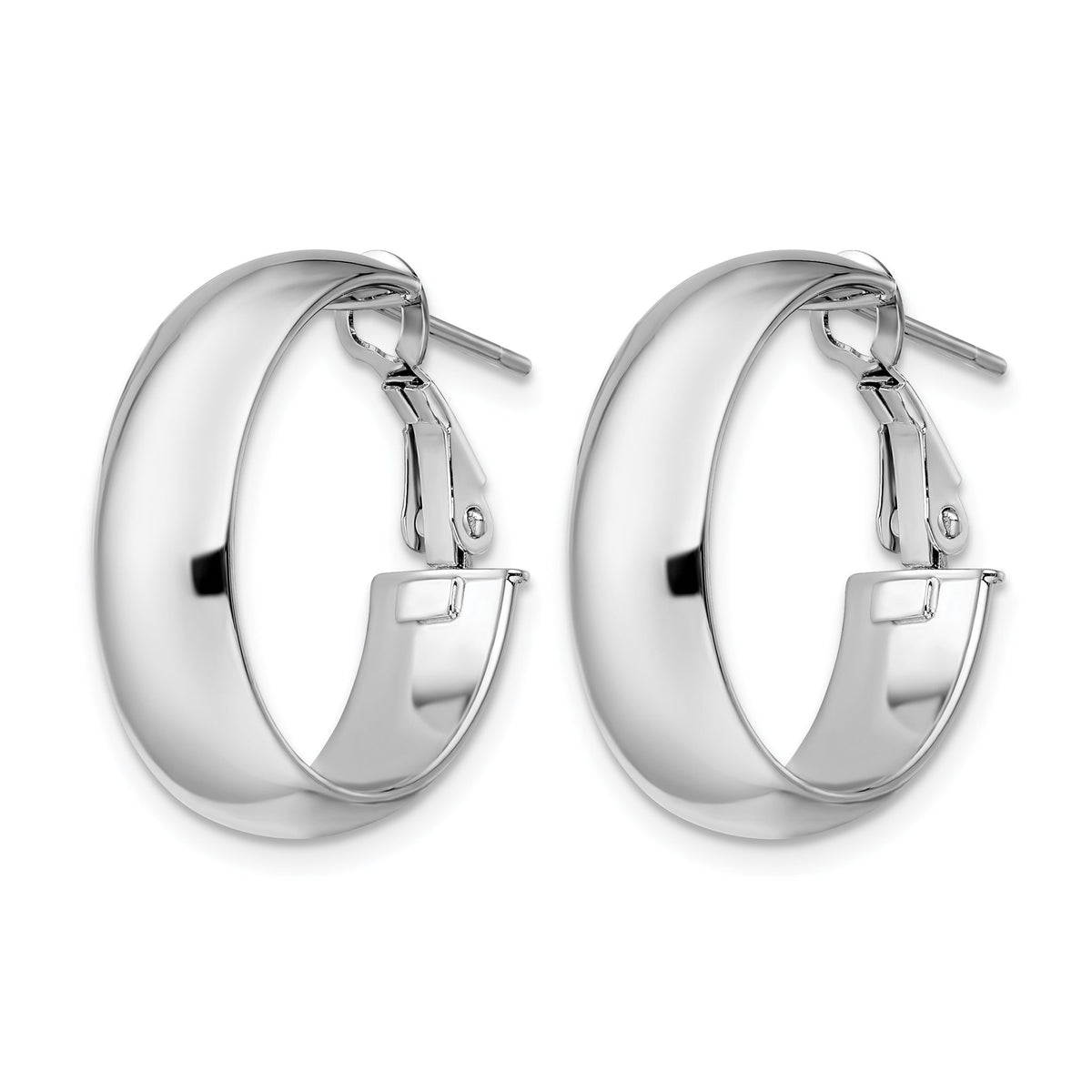 Hoop Earrings in 14K Yellow Gold, 7.6x24mm - Sophia Jewelers