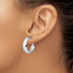 Hoop Earrings in 14K Yellow Gold, 7.6x24mm - Sophia Jewelers