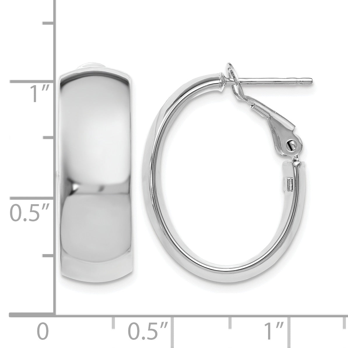 Hoop Earrings in 14K Yellow Gold, 7.6x24mm - Sophia Jewelers