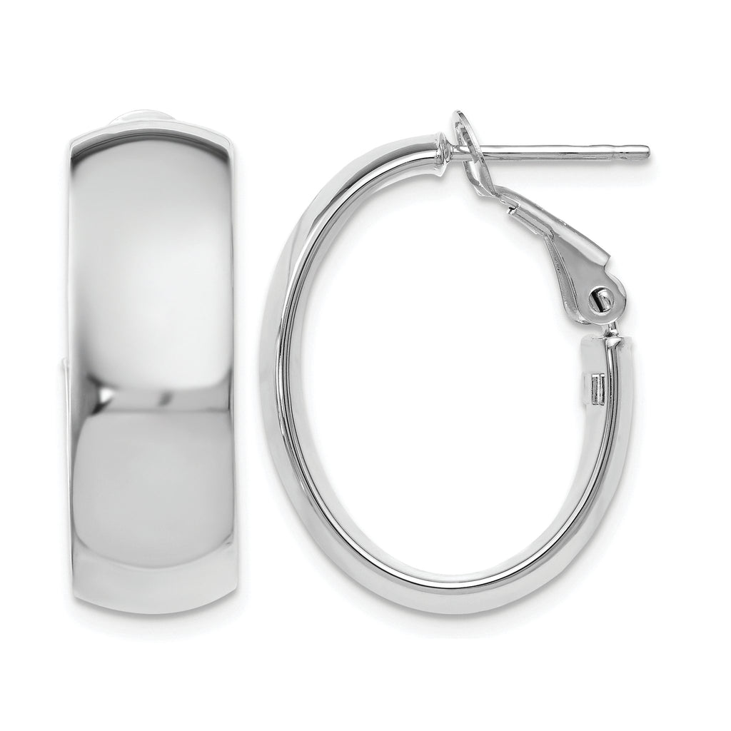 Hoop Earrings in 14K Yellow Gold, 7.6x24mm - Sophia Jewelers