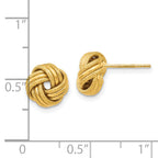 14K Knot Polished D/C Post Earrings