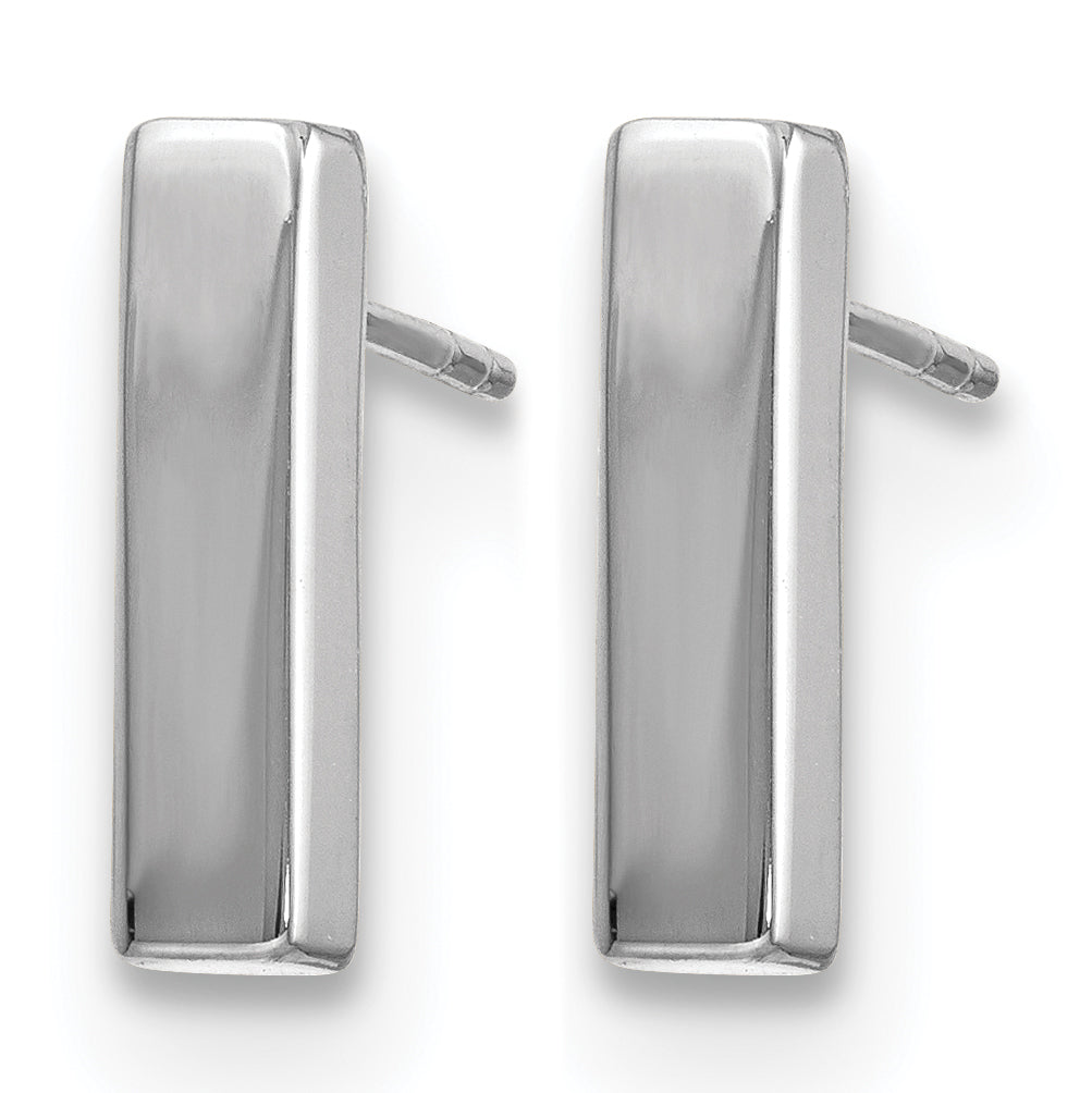 Stud Earrings in 14K White Gold, 3mm Secondary image