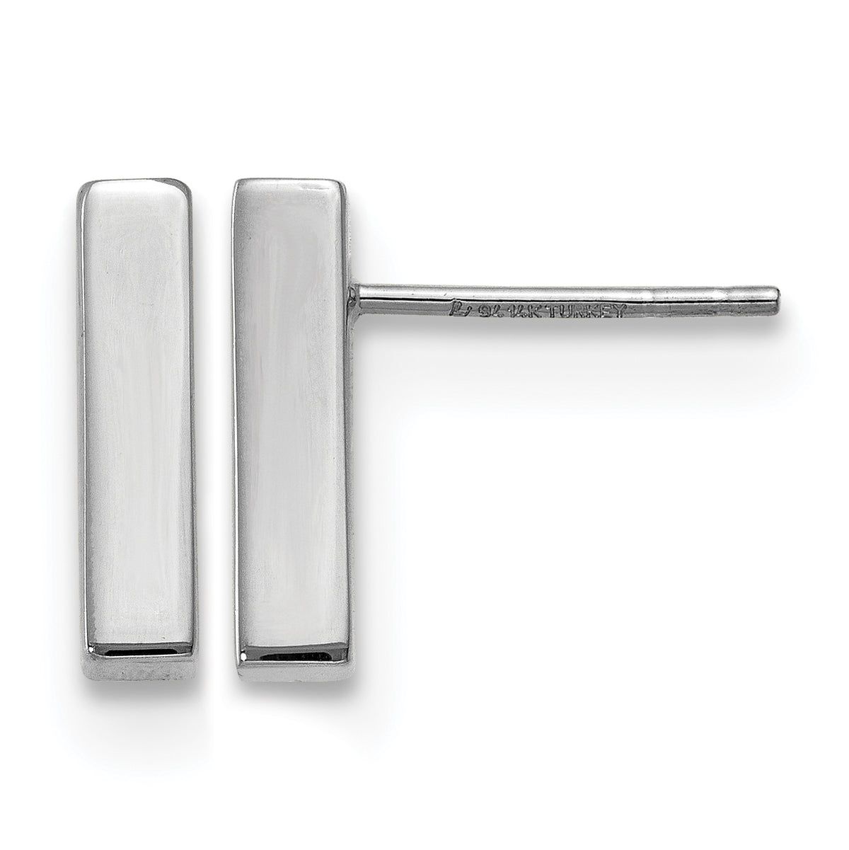 Stud Earrings in 14K White Gold, 3mm - Sophia Jewelers Main image