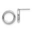 14K White Gold Polished Circle Post Earrings