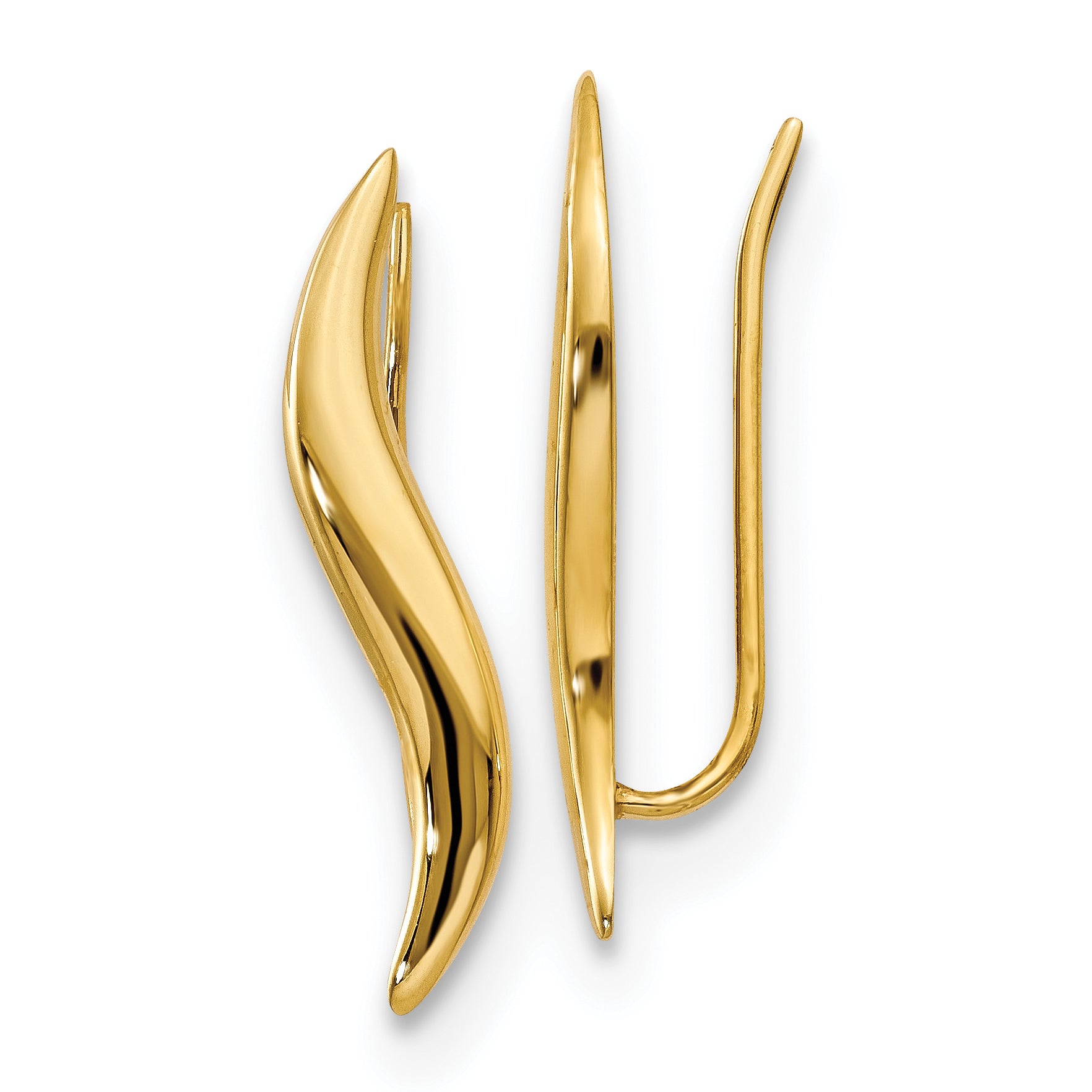14K Polished Ear Climber Earrings Main image