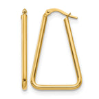 14K Polished Geometric Shape Hoop Earrings