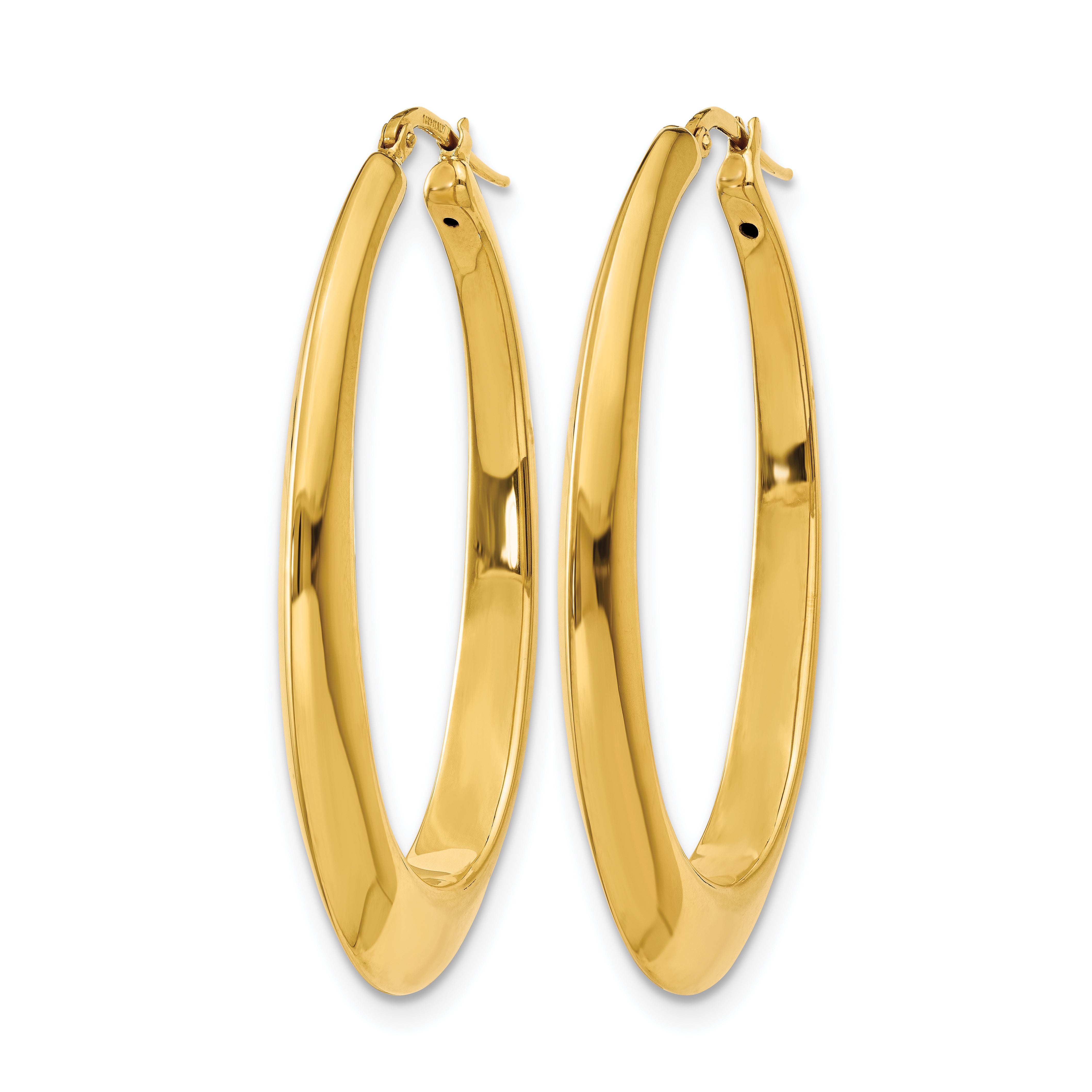 Classic Polished Hoop Earrings in 14K Yellow Gold Secondary image