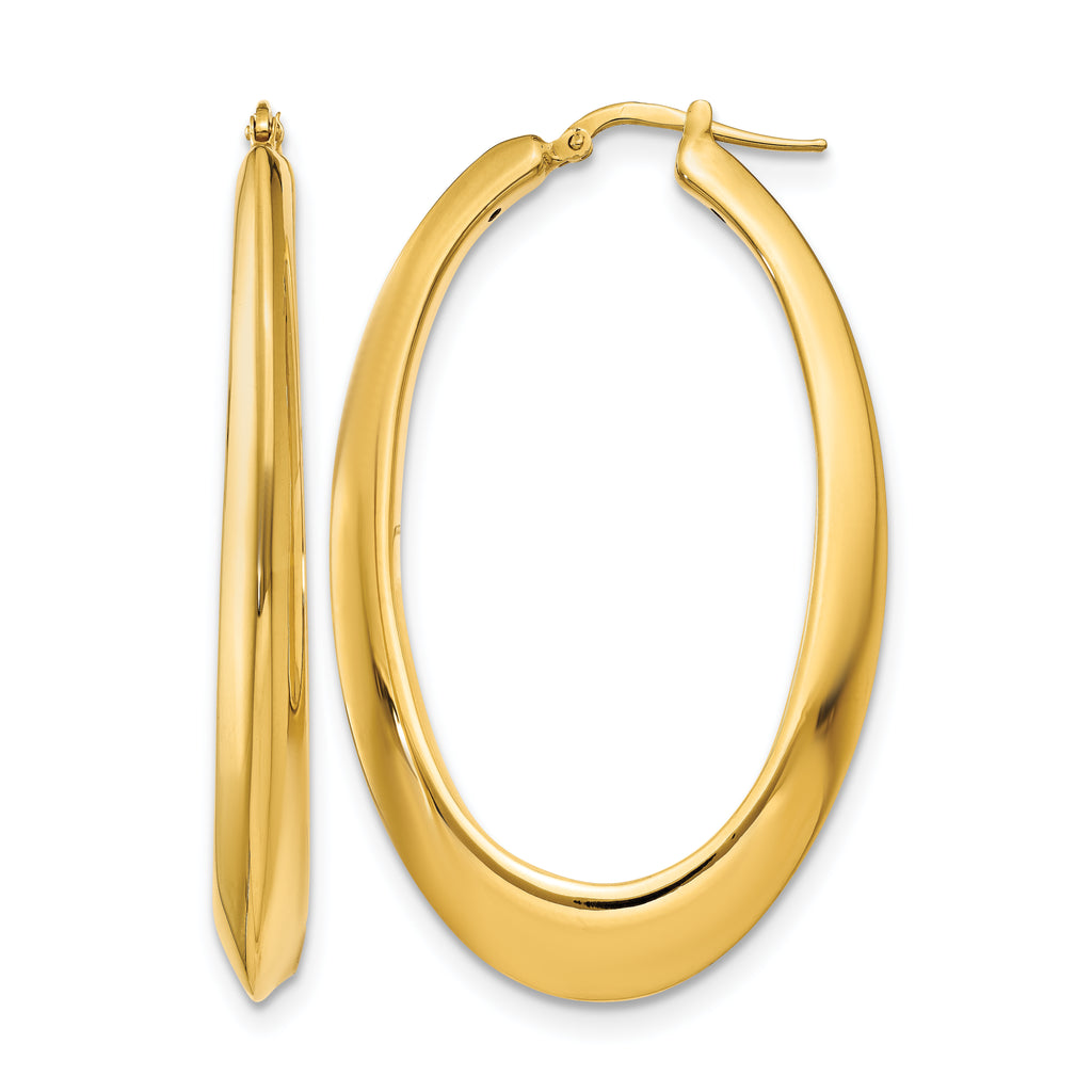 14K Polished Hoop Earrings
