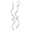 14K White Gold Twisted Leverback Earrings