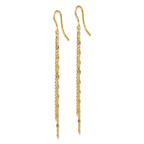 14K Polished Tassel Dangle Shephard Hook Earrings