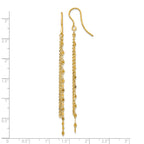 14K Polished Tassel Dangle Shephard Hook Earrings
