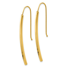 14K Polished Dangle Bar Earrings