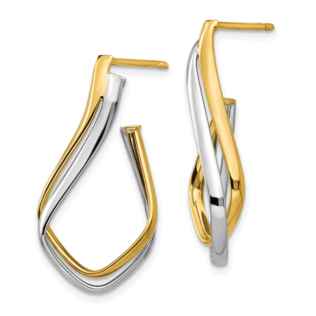 Stud Earrings in 14K Yellow Gold, 14.25mm - Sophia Jewelers