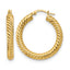 14K Polished Twisted Hoop Earrings