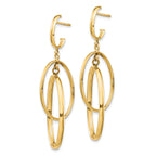 14K Polished Post Dangle Earrings