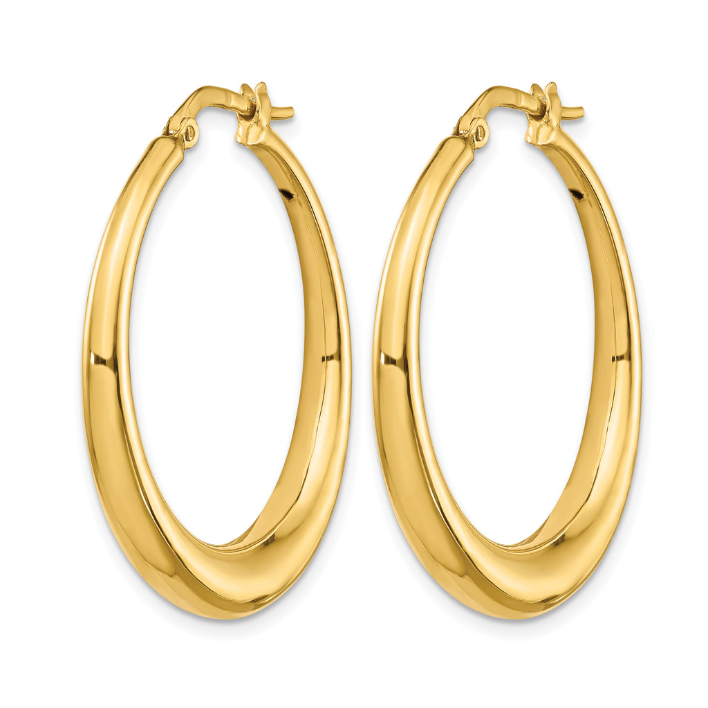 14K Polished Fancy Hoop Earrings