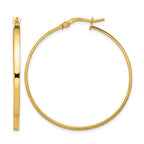 14K 2mm Polished Hoop Earrings