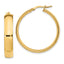 14K 6mm High Polished Hoop Earrings