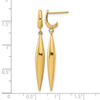 14k Polished Post Dangle Earrings