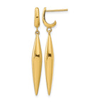 14k Polished Post Dangle Earrings