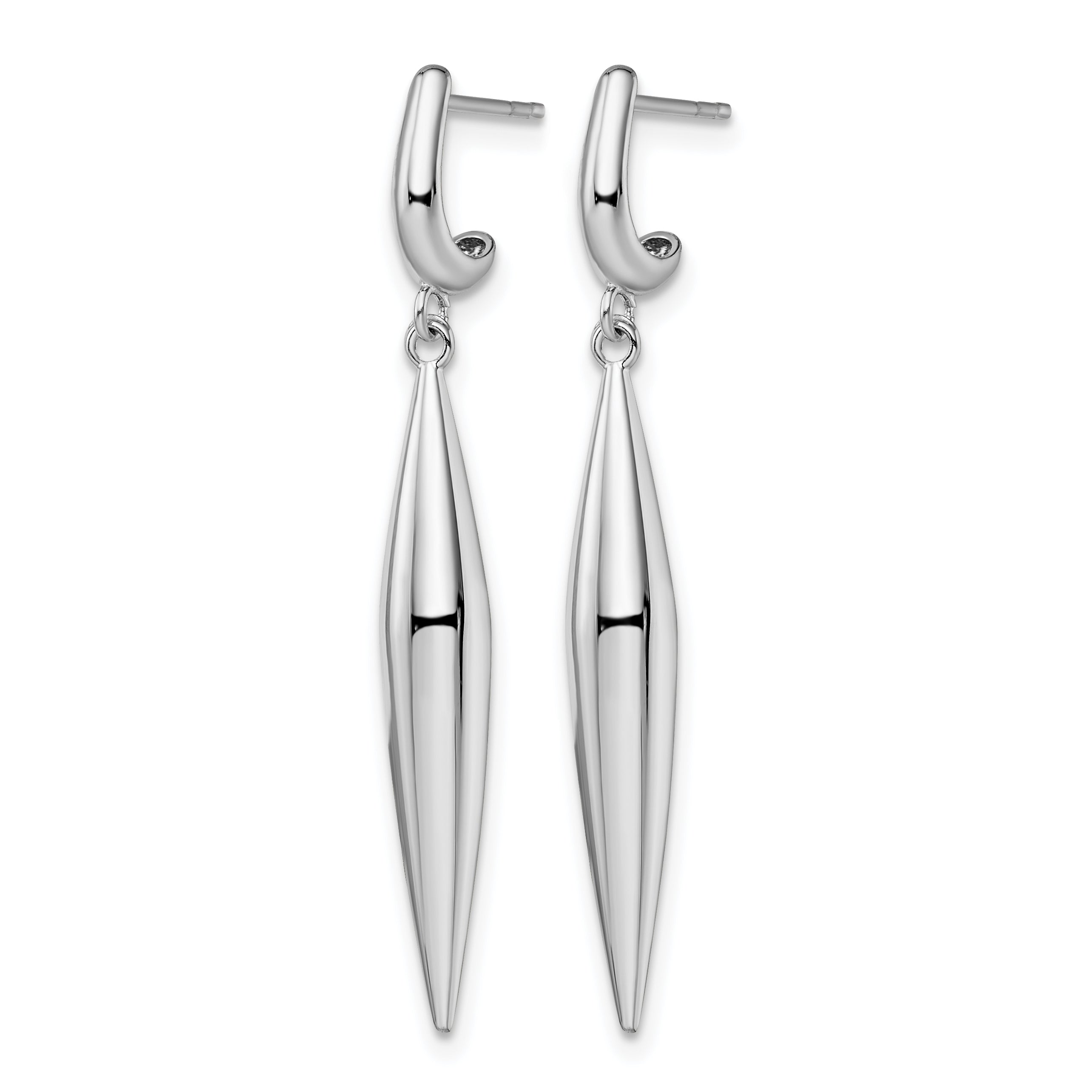 Dangle Earrings in 14K White Gold, 41.6mm Secondary image