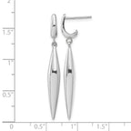 14k White Gold Polished Dangle Earrings