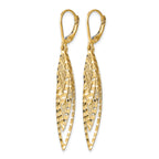 14k Polished D/C Leverback Earrings