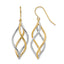 14k Two-tone Polished Dangle Earrings