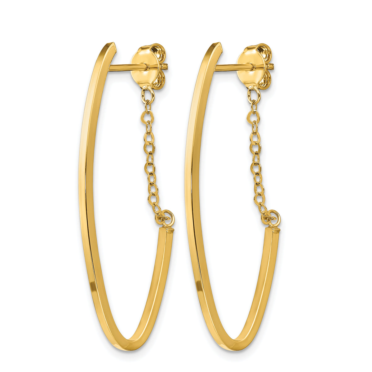 14k Polished Hoop Earrings