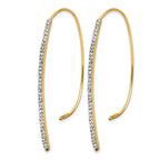 14k Polished Crystal Threader Earrings