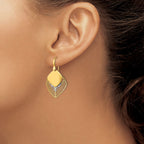 Dangle Earrings in 14K White Gold, Diamond-Cut - Sophia Jewelers