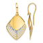 Dangle Earrings in 14K White Gold, Diamond-Cut - Sophia Jewelers
