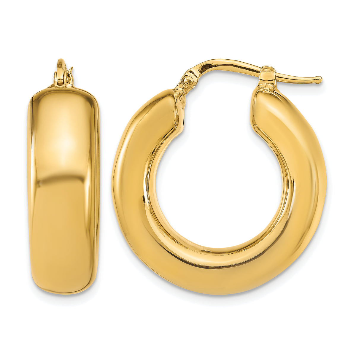 14k Polished Hoop Earrings