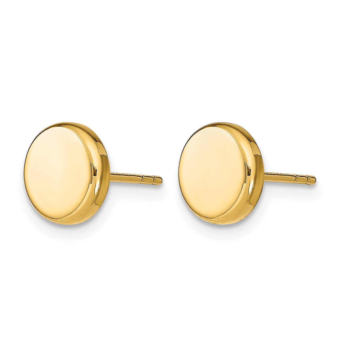 14k Polished Button Post Earrings