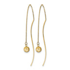 14k Polished D/C Threader Earrings