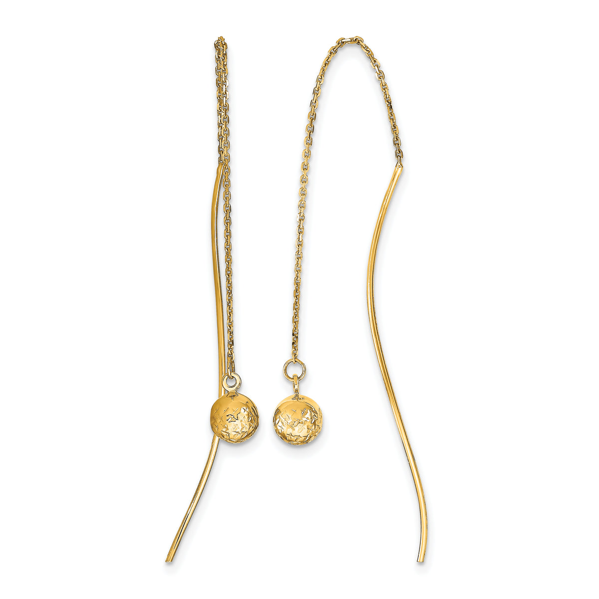 14k Polished D/C Threader Earrings Main image