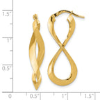 14K Polished Left and Right Eternity Hoop Earrings