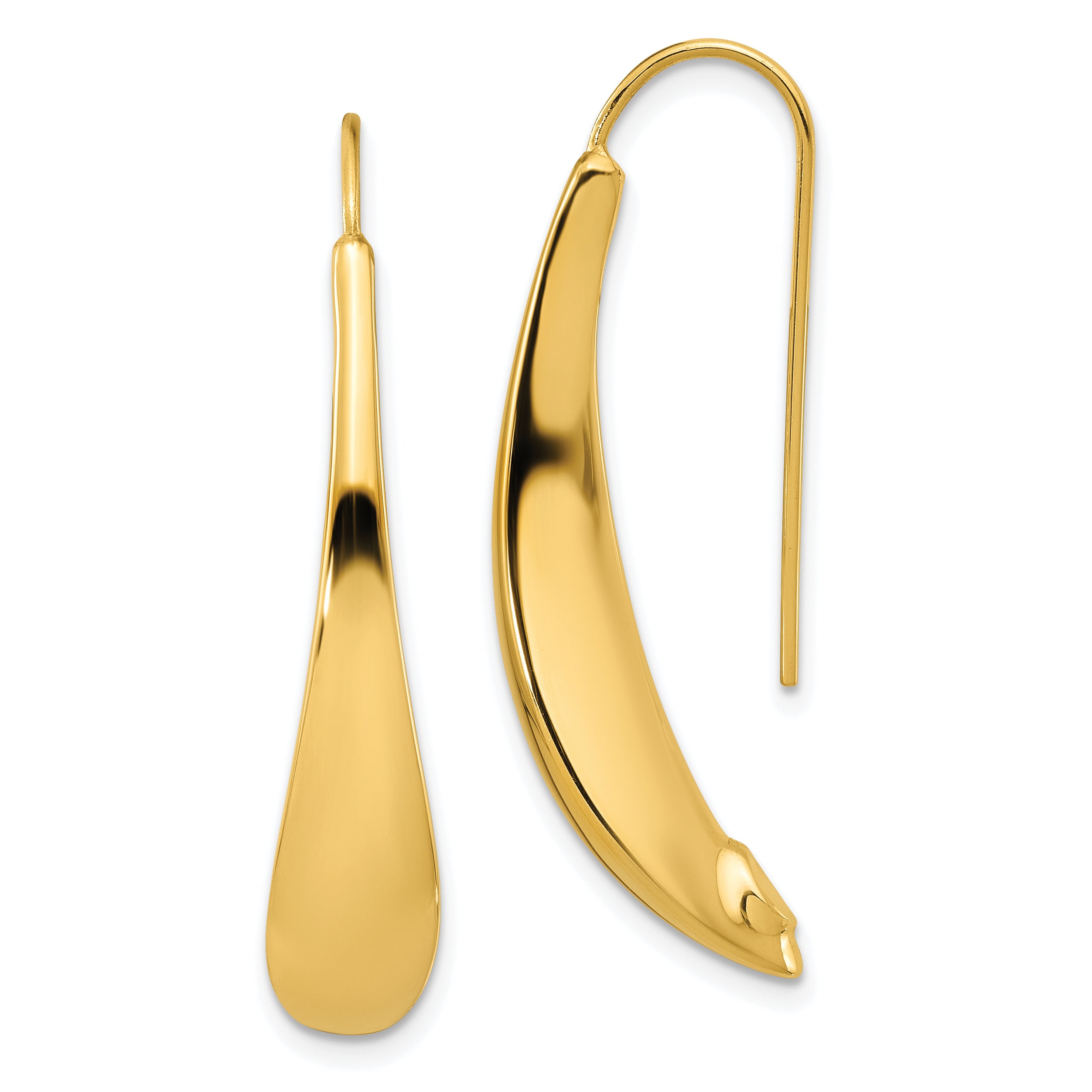 14k Polished Threader Earrings Main image