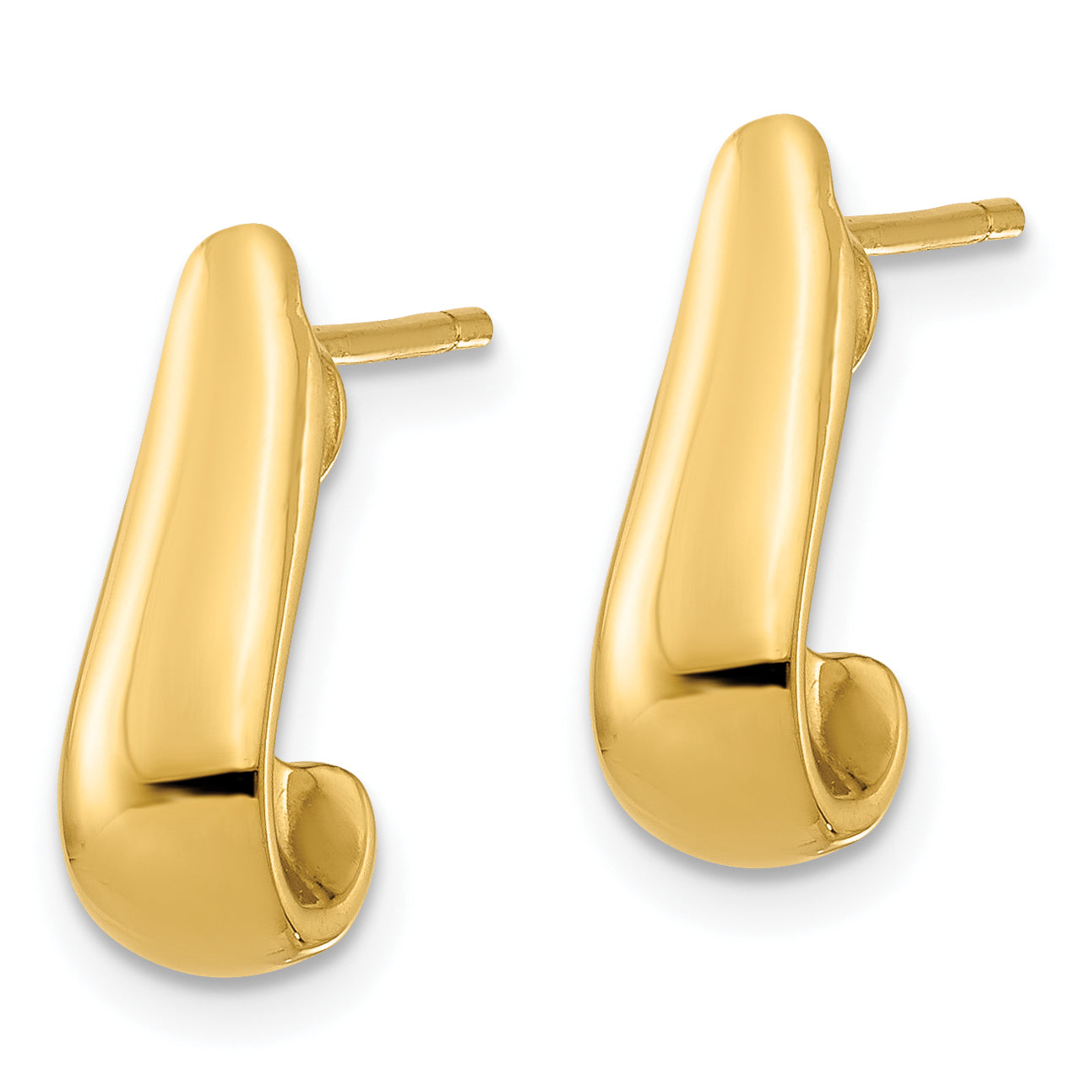 14k Polished Post Earrings Secondary image