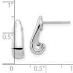 14k White Gold Polished Post Earrings