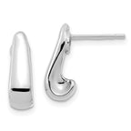 14k White Gold Polished Post Earrings