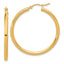 14k Polished 2.5mm Lightweight Tube Hoop Earrings